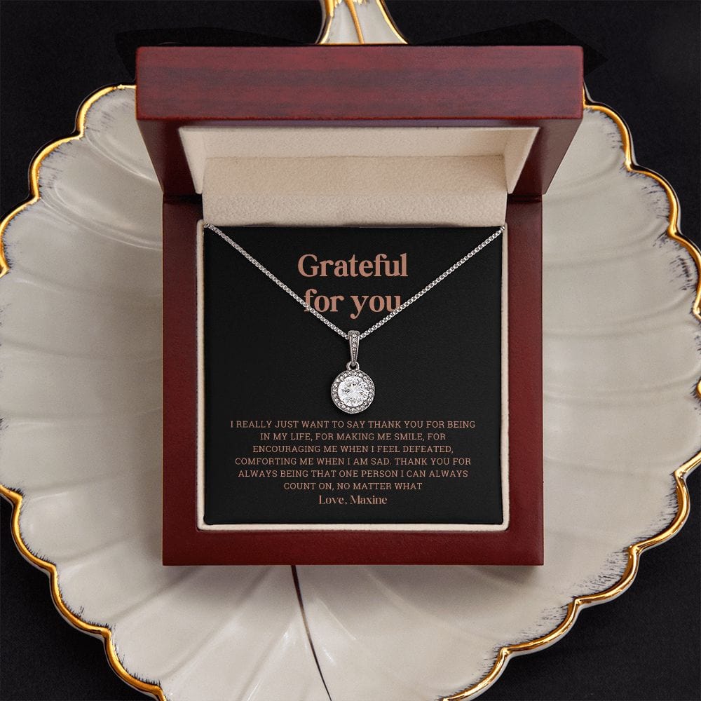Personalized Grateful for You thank you gift, Gratitude gift necklace for Best friend, BFF coworker employee appreciation gift, Soul sister