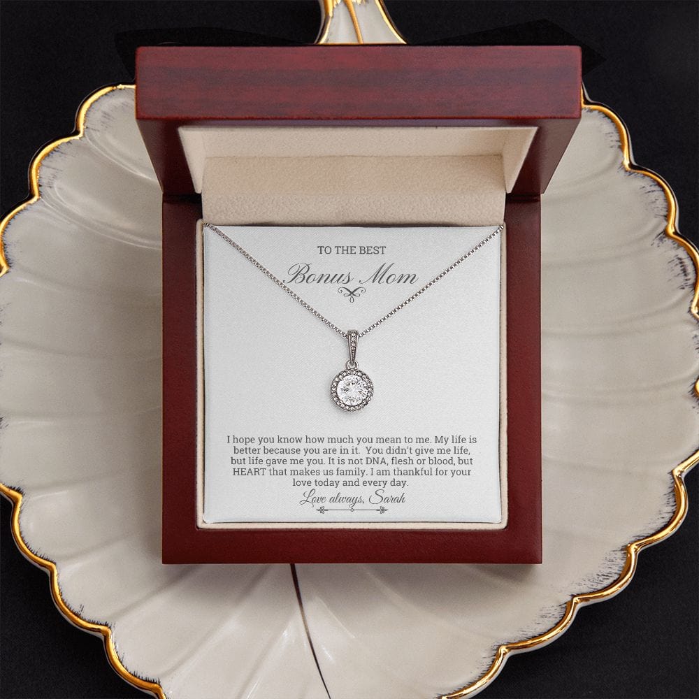 Personalized Bonus mom gift necklace for Mother's day, Birthday present for Stepped up Mom, Step mom thank you jewelry, chosen mother gift