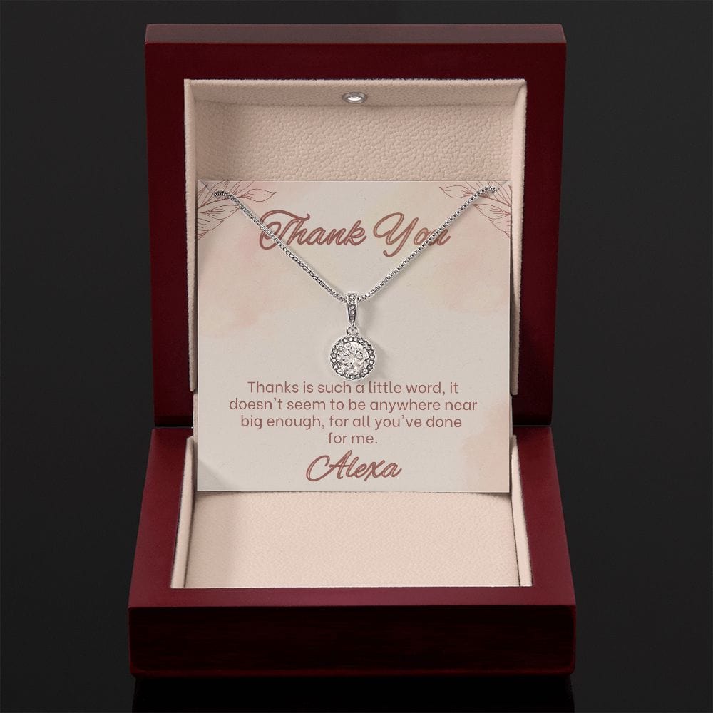 Gratitude Thank you keepsake gift necklace, Personalized thank you gift, Thank you presents, Appreciation gift for boss, coworker, BFF