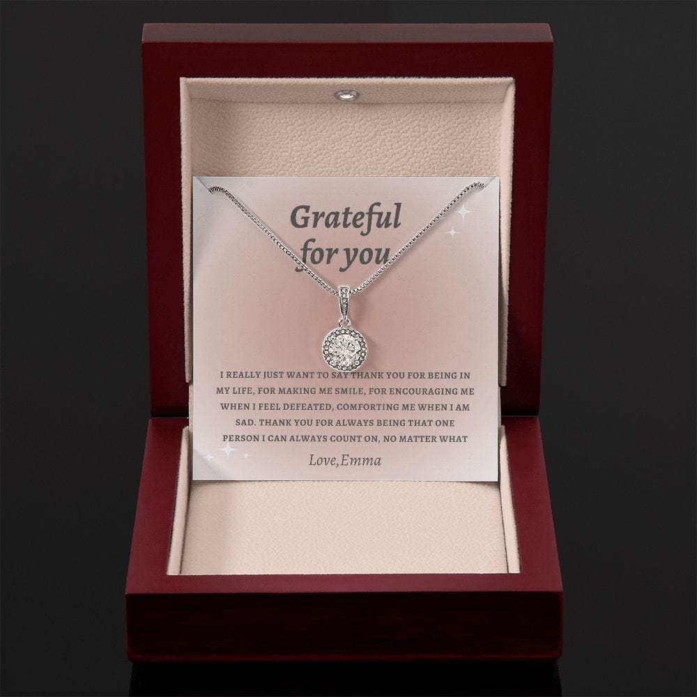 Thank you gift necklace for friend, coworker, mother, soul sister, best friend, gratitude gift, grateful for you appreciation keepsake jewelry