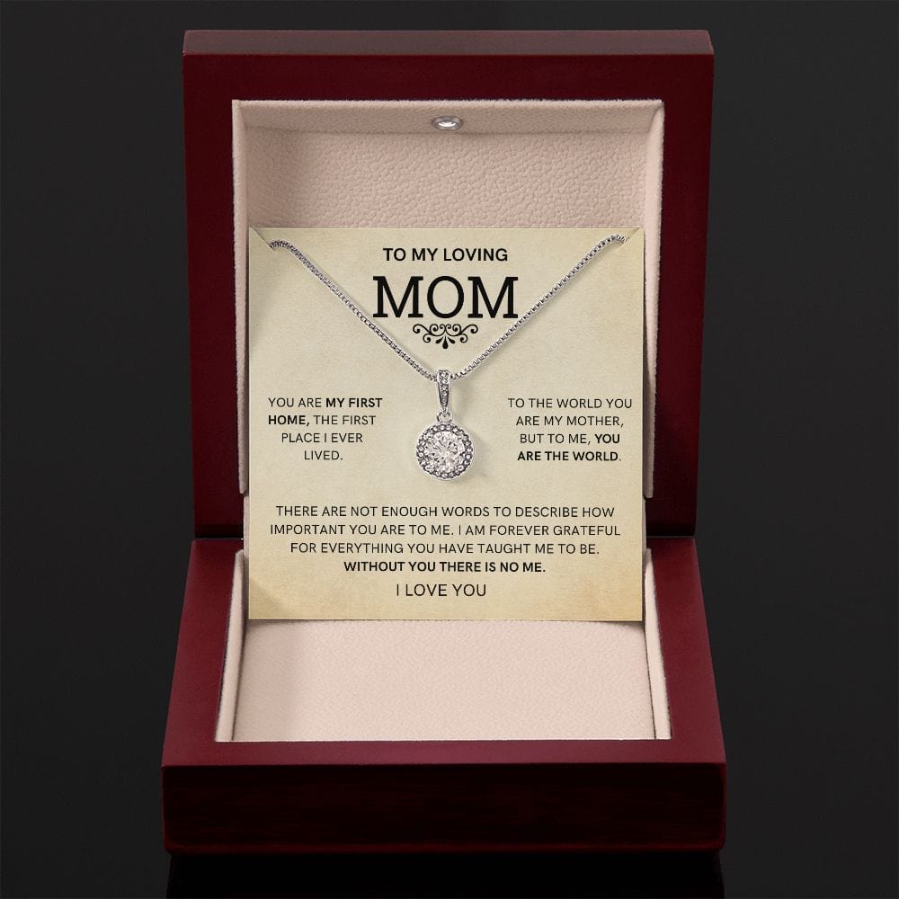 Loving Mom - Eternal Love Necklace, Mom Son Gift, Mom Necklace from Daughter