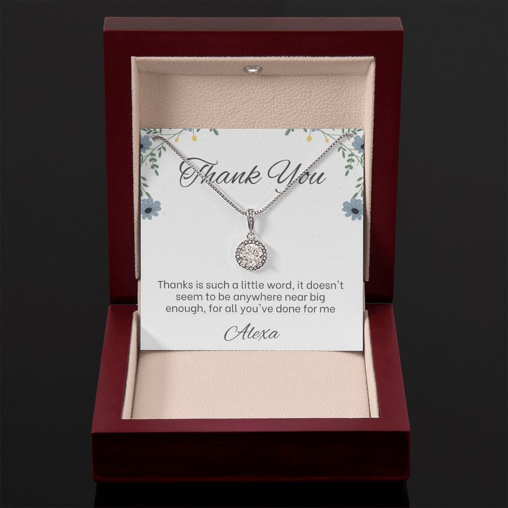 Personalized Thank you gift necklace, Appreciation gift for her, Thank you gift for mentor teacher nurse care taker coworker employee gifts