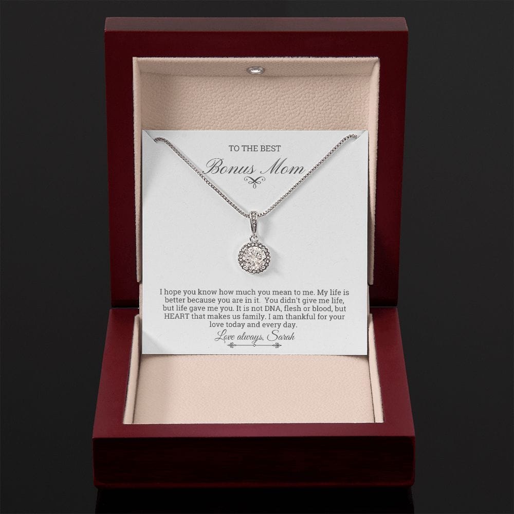 Personalized Bonus mom gift necklace for Mother's day, Birthday present for Stepped up Mom, Step mom thank you jewelry, chosen mother gift