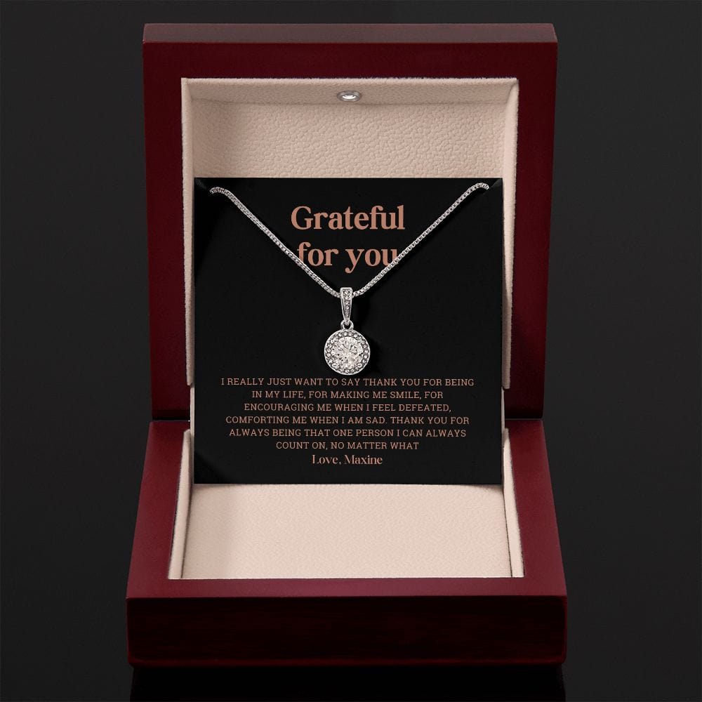 Personalized Grateful for You thank you gift, Gratitude gift necklace for Best friend, BFF coworker employee appreciation gift, Soul sister