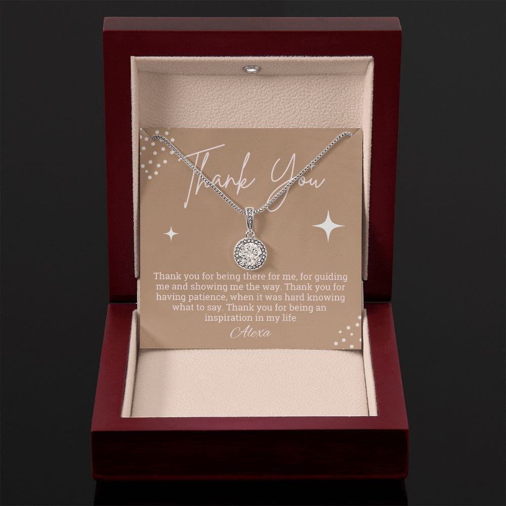 Thank you keepsake gift necklace, Personalized thank you gift, Thank you presents, Appreciation gift for boss, coworker, best friend, coach