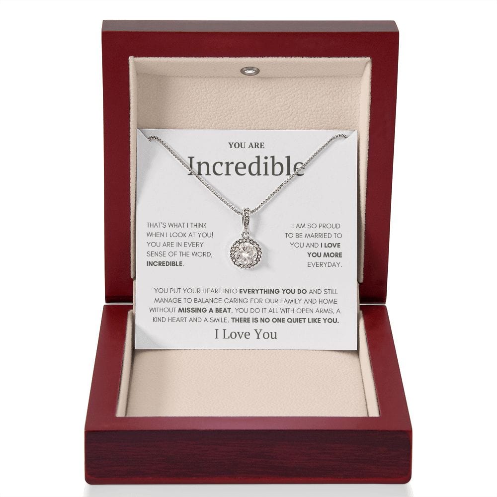 You Are Incredible Eternal Love Necklace Gift for Wife From Husband, Mother's day Gift for her