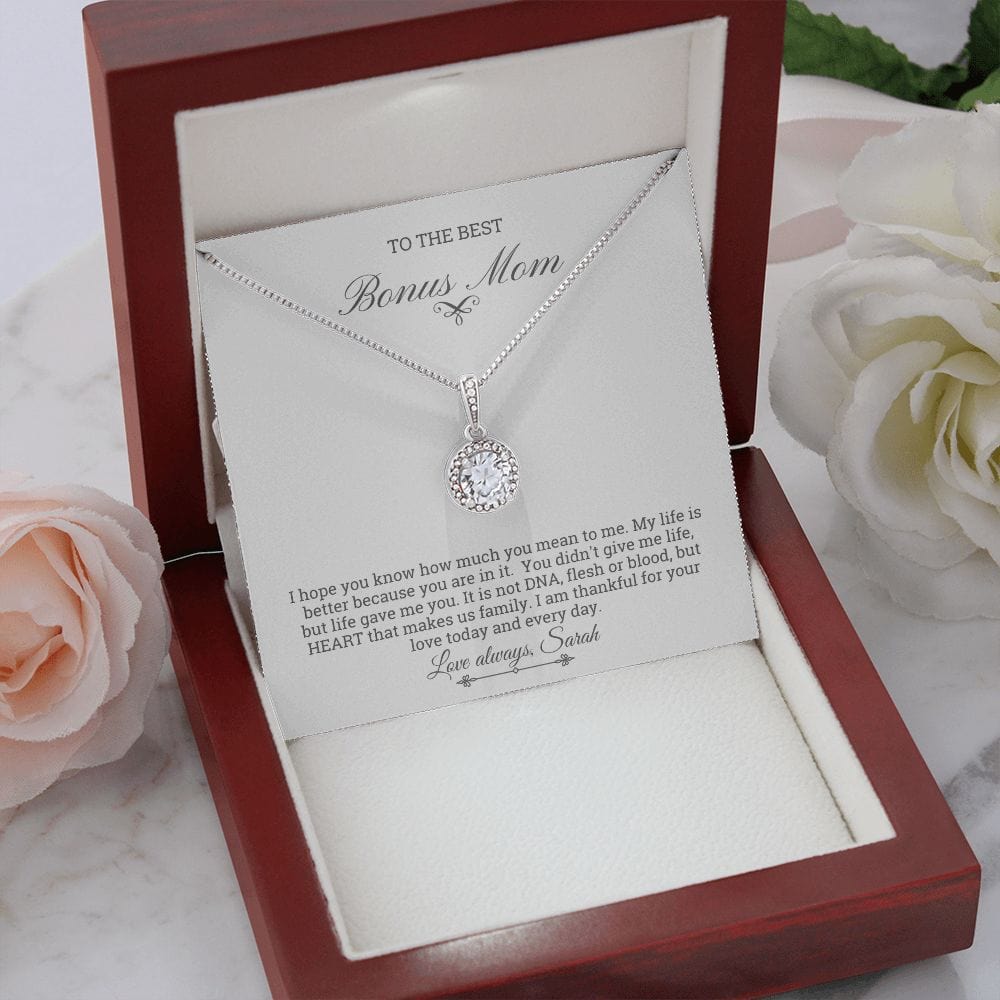 Personalized Bonus mom gift necklace for Mother's day, Birthday present for Stepped up Mom, Step mom thank you jewelry, chosen mother gift