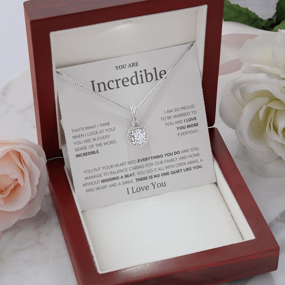 You Are Incredible Eternal Love Necklace Gift for Wife From Husband, Mother's day Gift for her