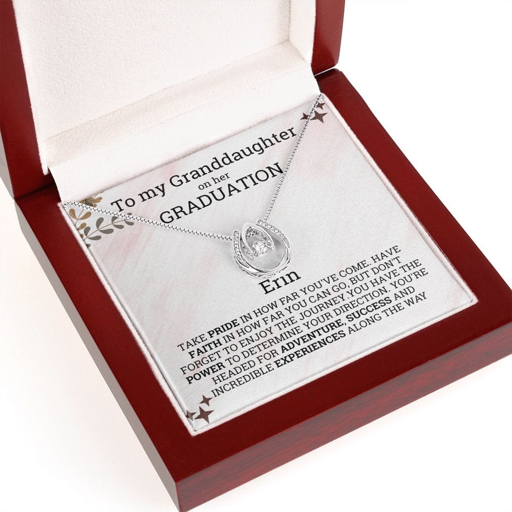 Personalized Granddaughter Graduation Necklace from Grandparent/Grandma/Nana