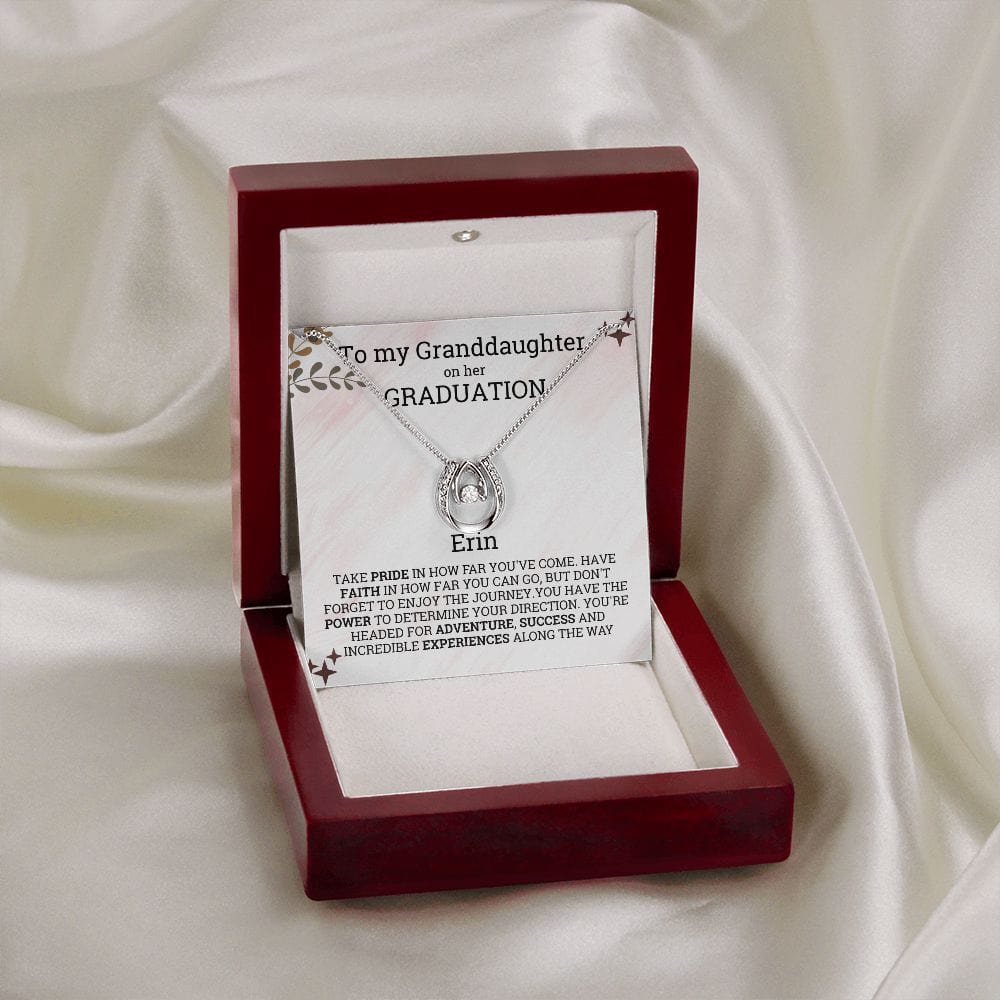 Personalized Granddaughter Graduation Necklace from Grandparent/Grandma/Nana