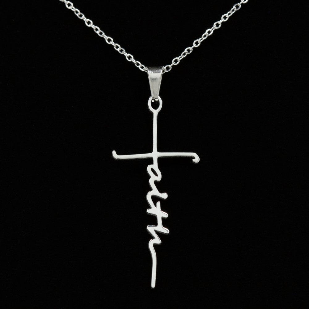 Personalized Faith Cross necklace