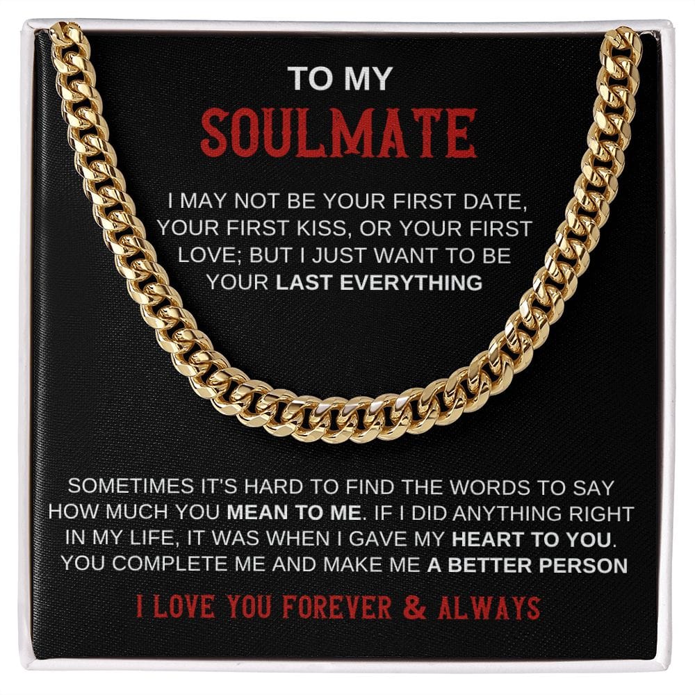 Soulmate- You complete me Cuban Link Chain