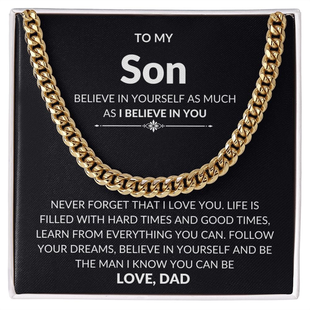 Believe in Yourself- Son Cuban link necklace