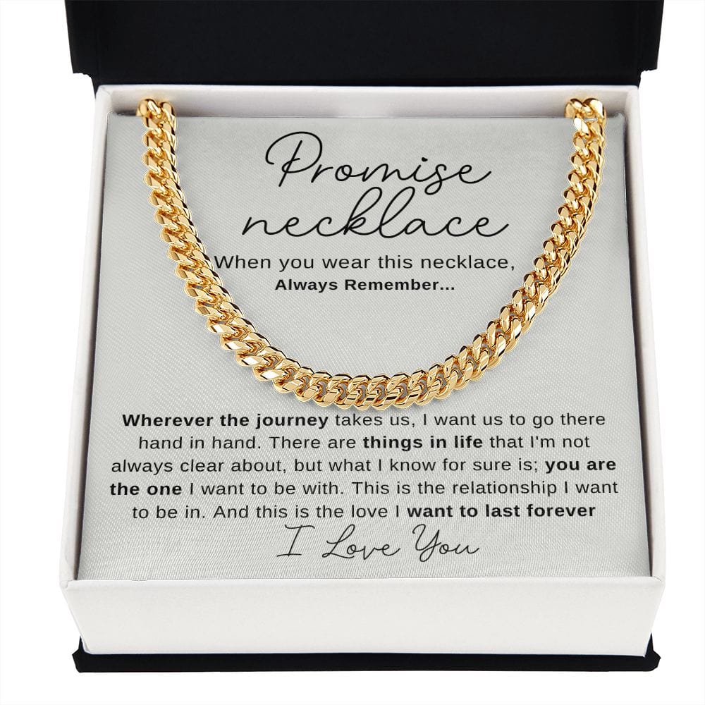 Promise Necklace Cuban link chain