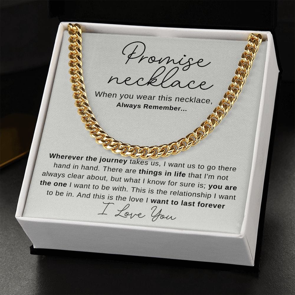 Promise Necklace Cuban link chain