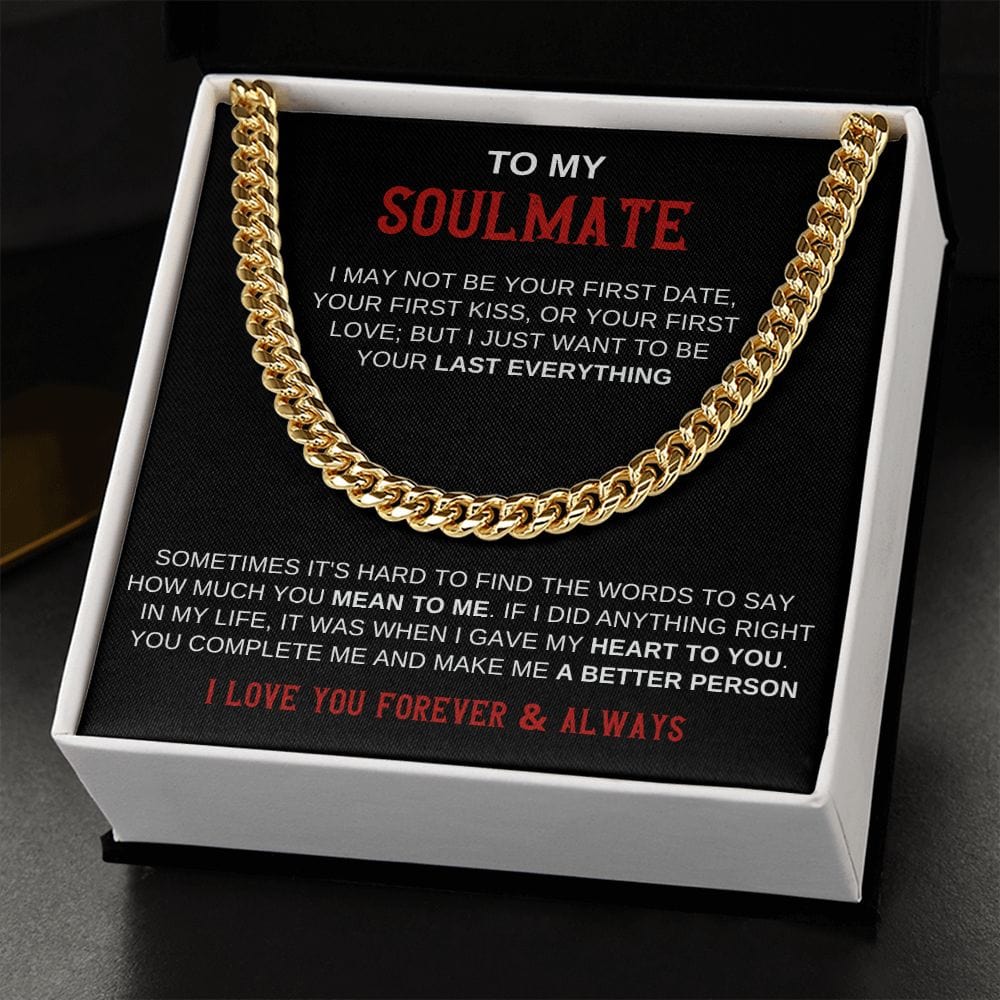 Soulmate- You complete me Cuban Link Chain