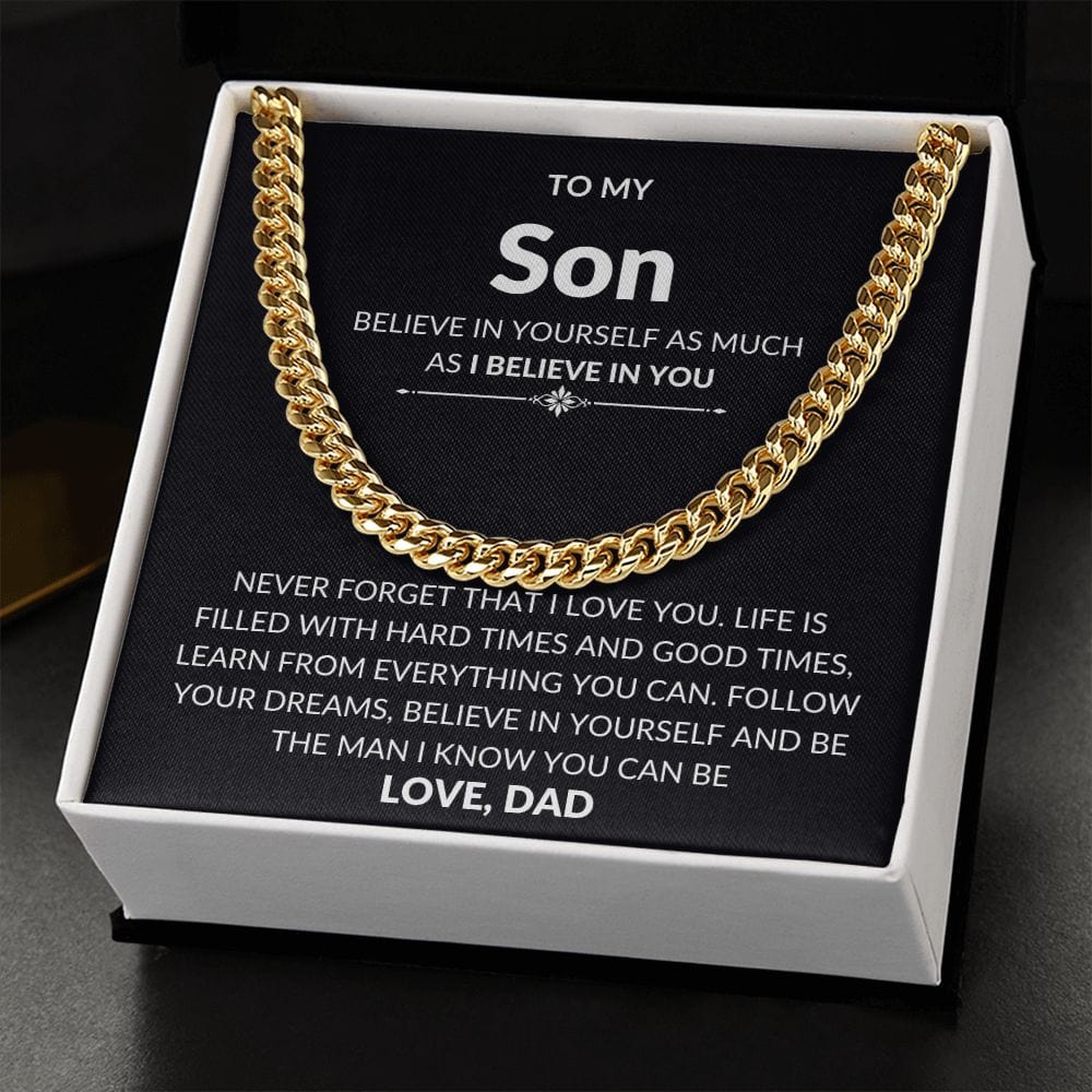 Believe in Yourself- Son Cuban link necklace