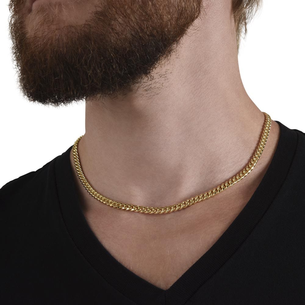 To My Man- I Love you More Black Cuban Link Chain