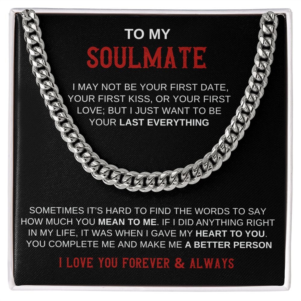 Soulmate- You complete me Cuban Link Chain