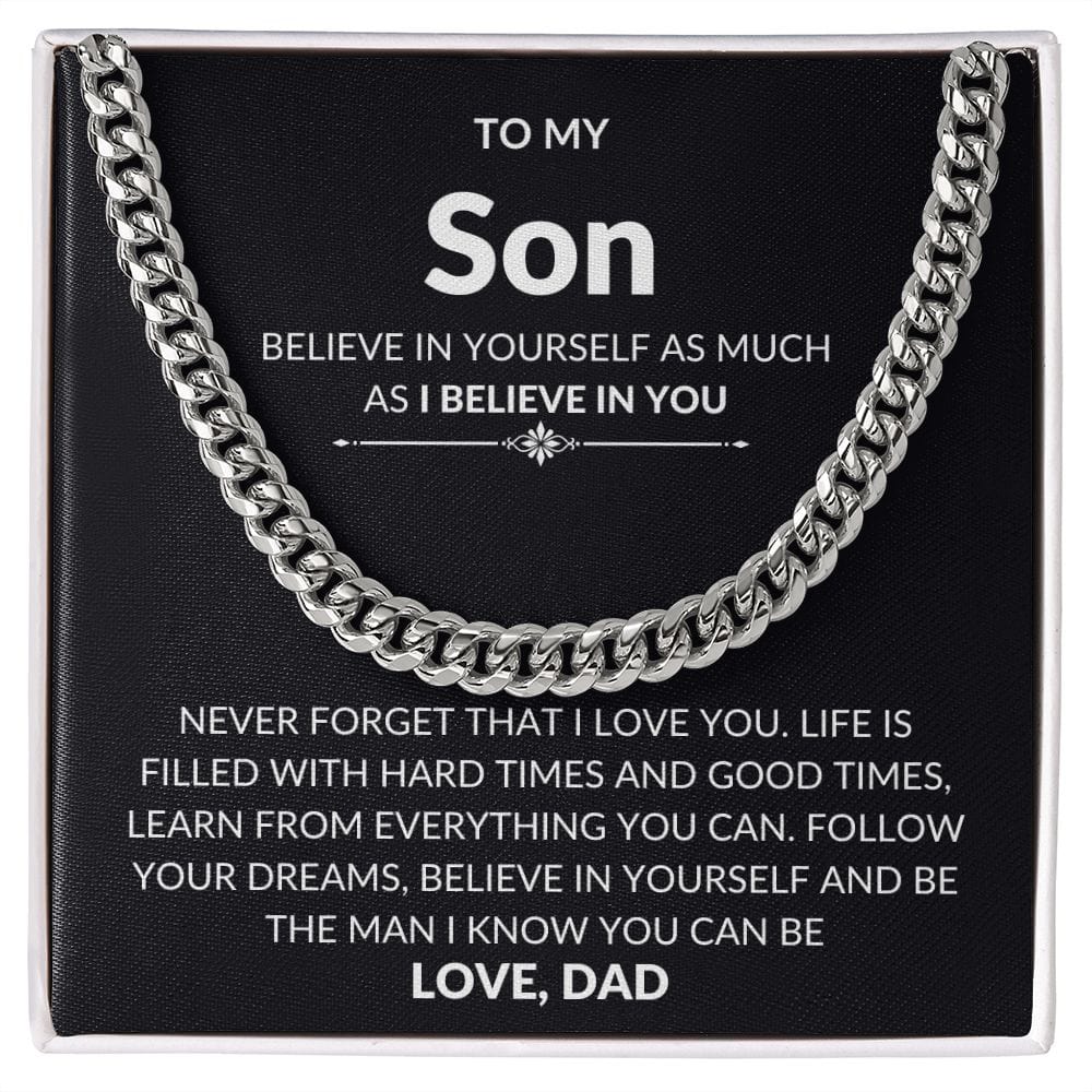 Believe in Yourself- Son Cuban link necklace