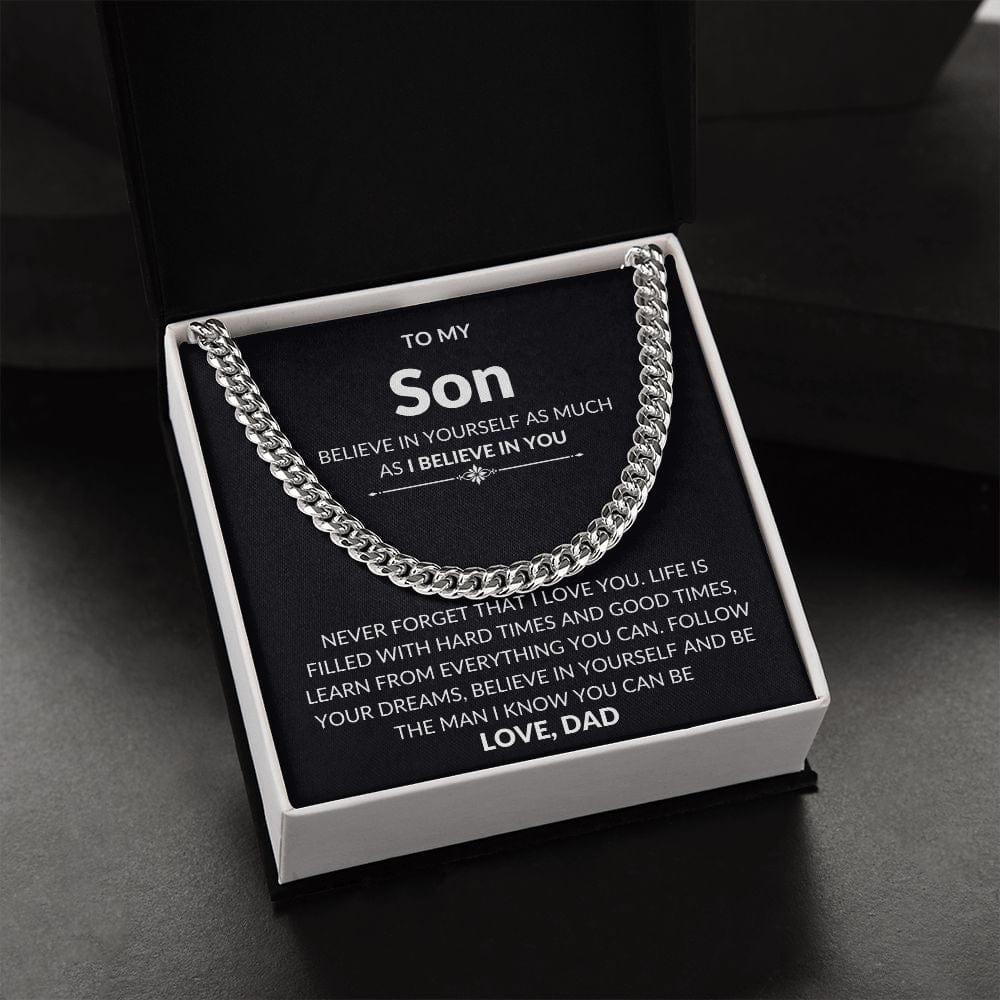 Believe in Yourself- Son Cuban link necklace