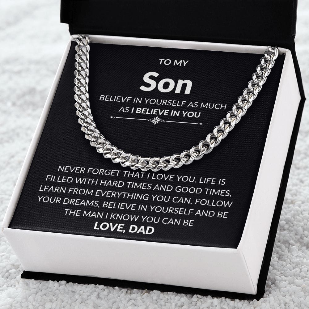 Believe in Yourself- Son Cuban link necklace