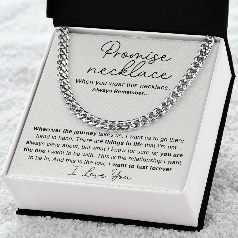 Promise Necklace Cuban link chain