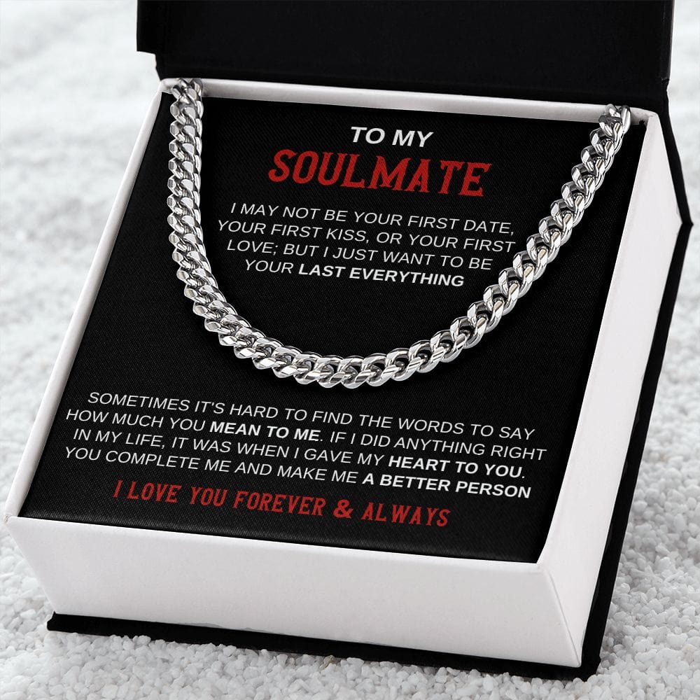 Soulmate- You complete me Cuban Link Chain