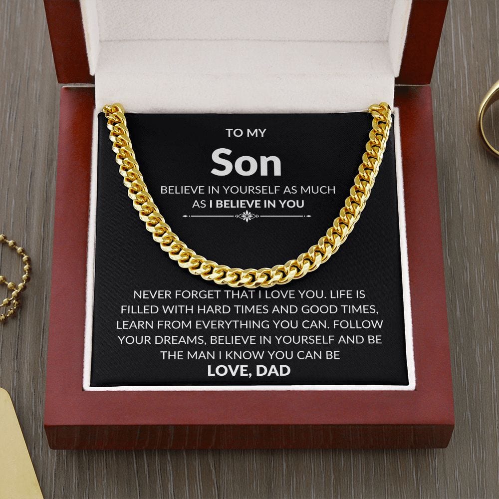 Believe in Yourself- Son Cuban link necklace