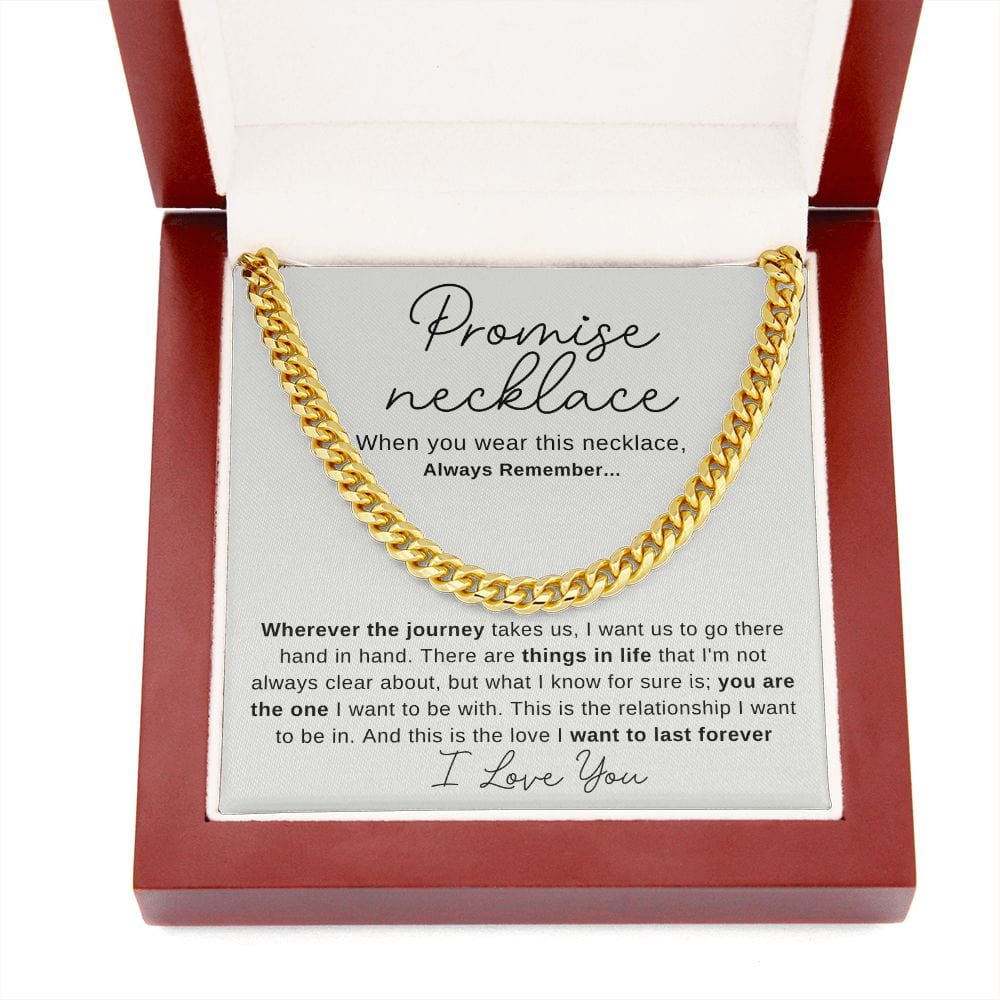 Promise Necklace Cuban link chain