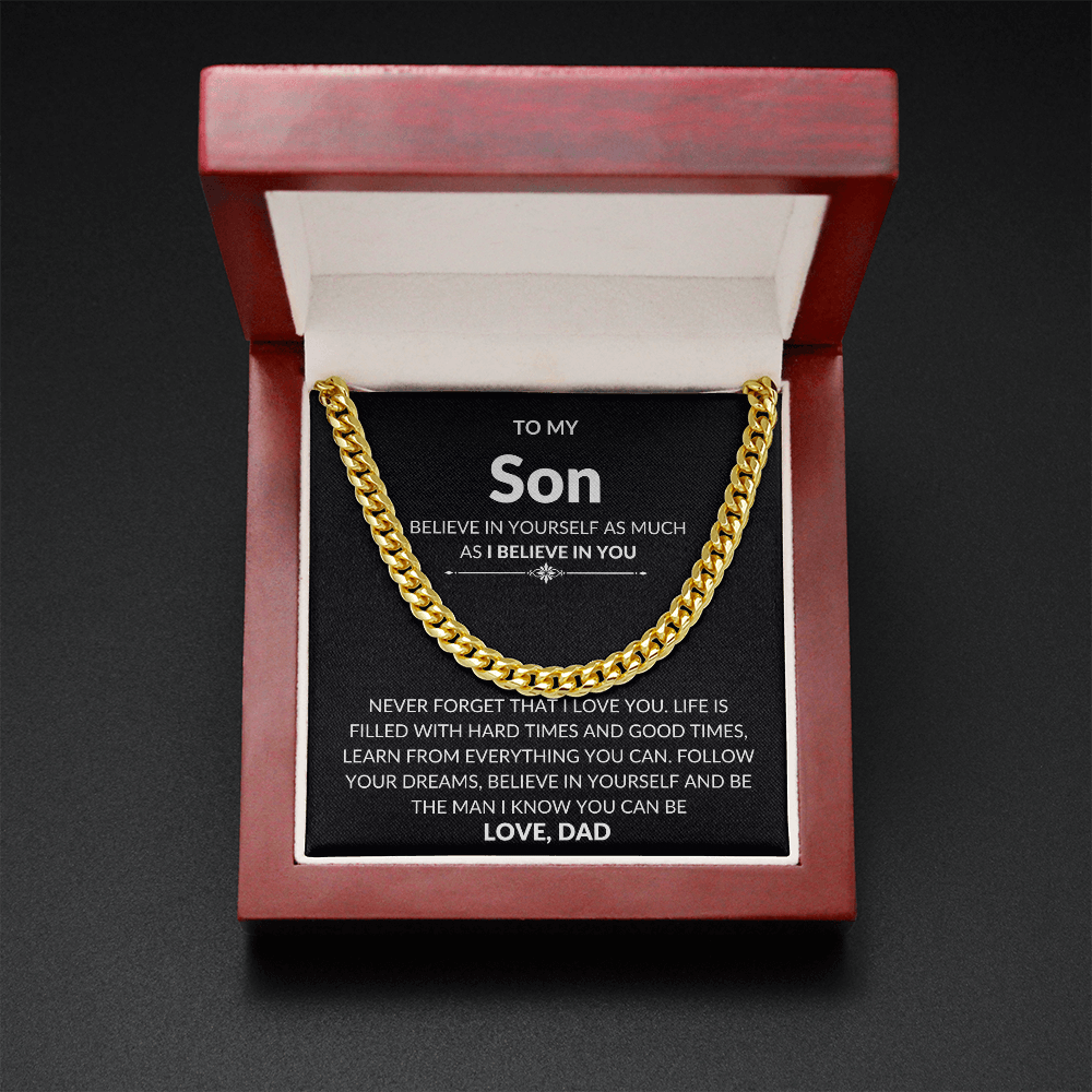 Believe in Yourself- Son Cuban link necklace