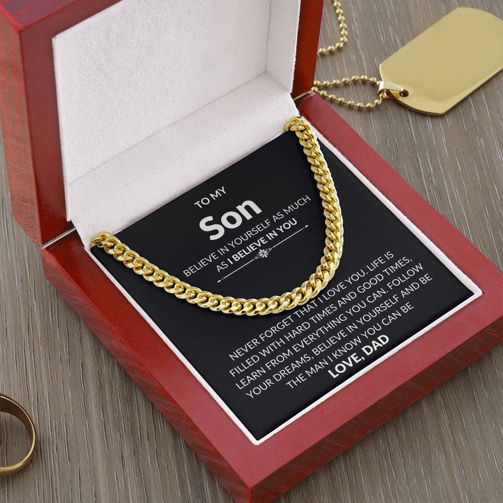 Believe in Yourself- Son Cuban link necklace