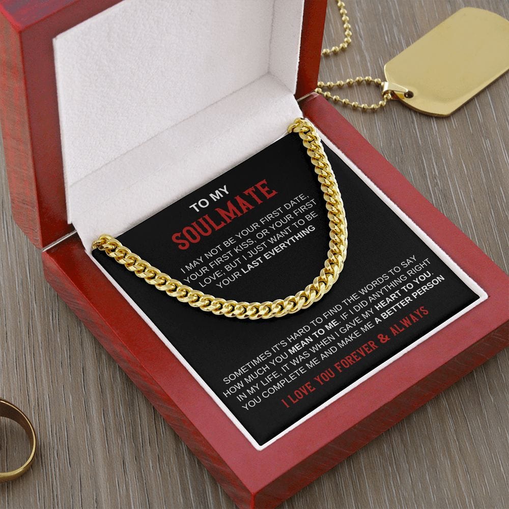 Soulmate- You complete me Cuban Link Chain