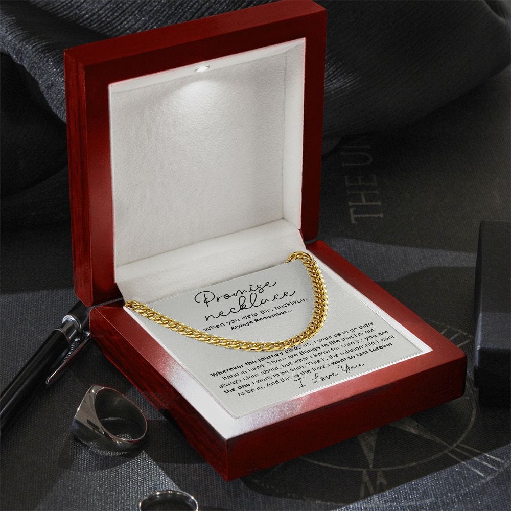 Promise Necklace Cuban link chain