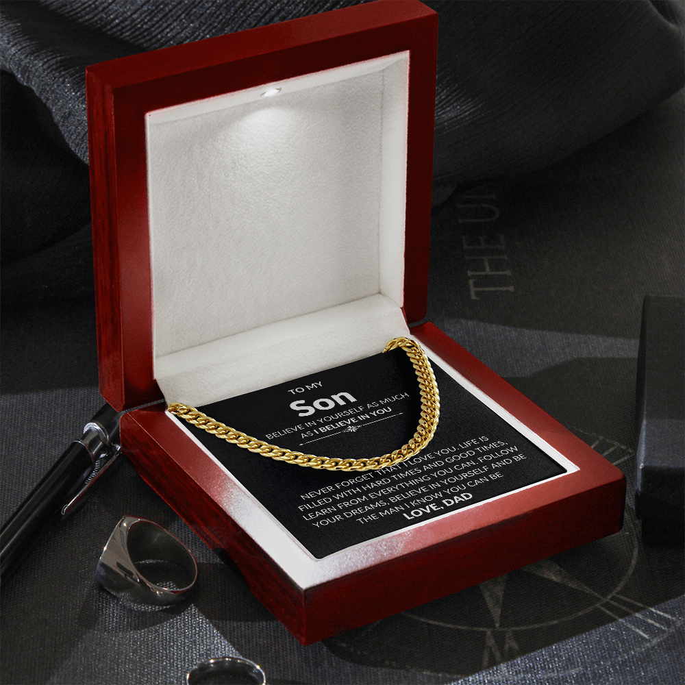 Believe in Yourself- Son Cuban link necklace