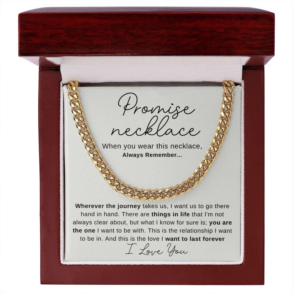 Promise Necklace Cuban link chain