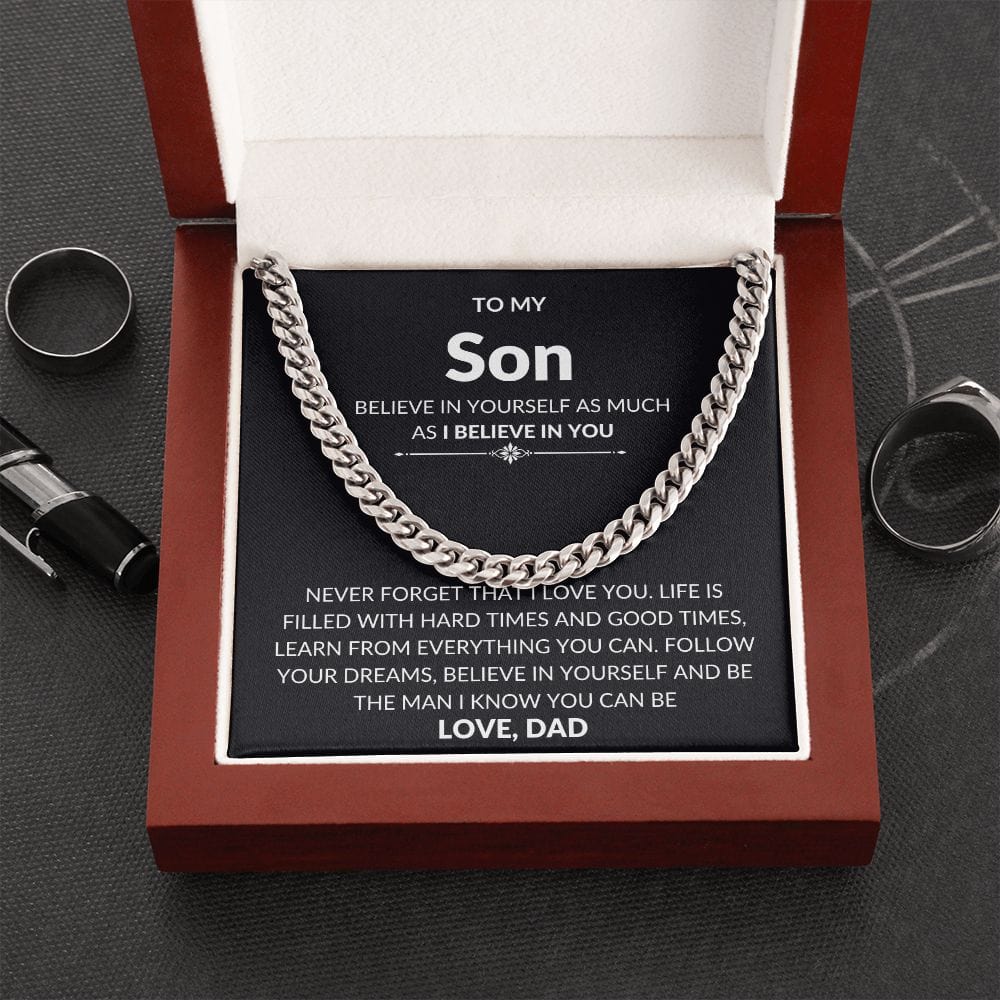 Believe in Yourself- Son Cuban link necklace