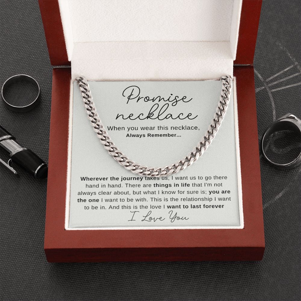 Promise Necklace Cuban link chain