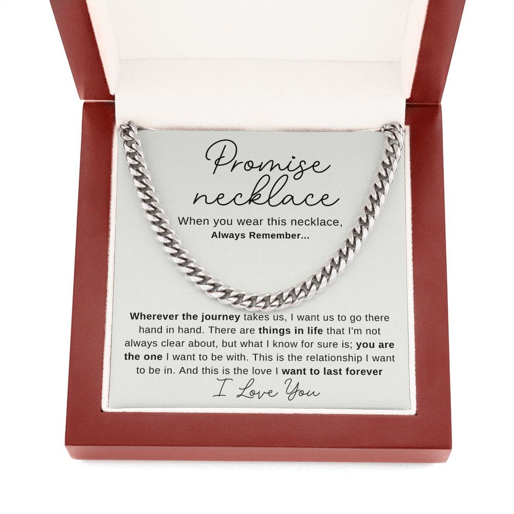 Promise Necklace Cuban link chain