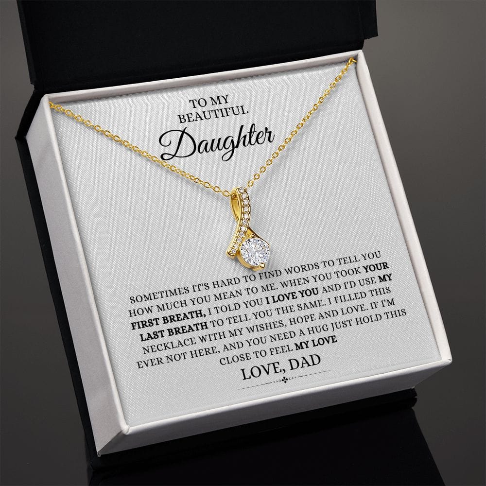 Daughter Necklace - Hug from Dad