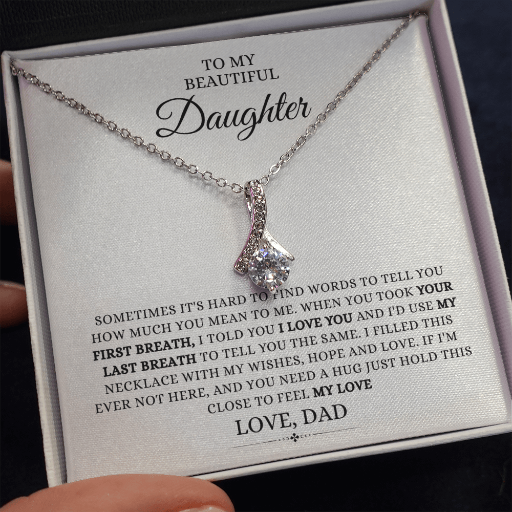 Daughter Necklace - Hug from Dad