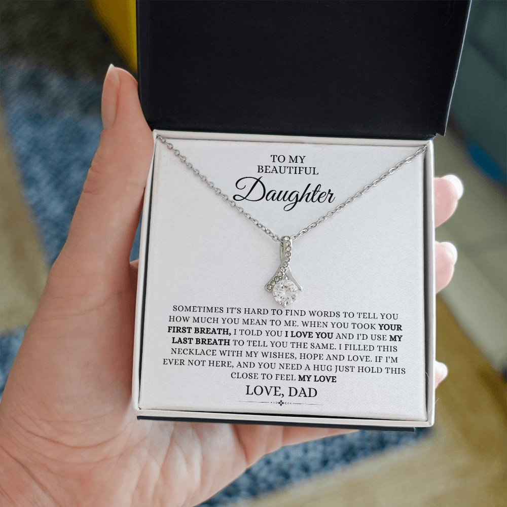 Daughter Necklace - Hug from Dad