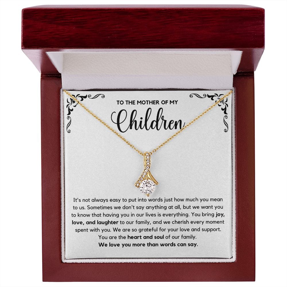 Mother of My Children Heart Necklace, Gifts for Mom Mother Wife from Husband, Necklace for Wife, Best Wife Gift