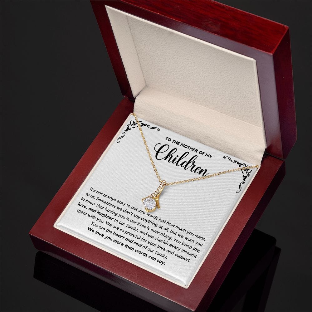 Mother of My Children Heart Necklace, Gifts for Mom Mother Wife from Husband, Necklace for Wife, Best Wife Gift
