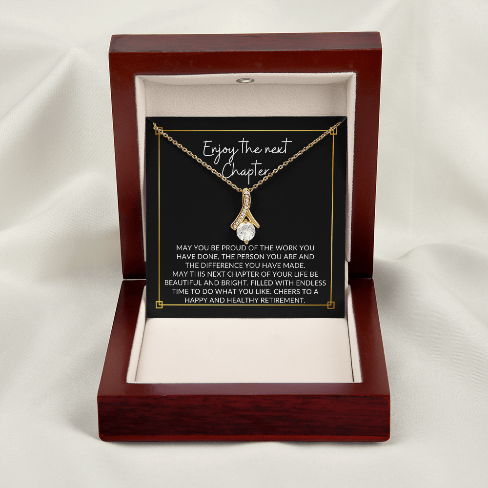Enjoy the next chapter Retirement Necklace