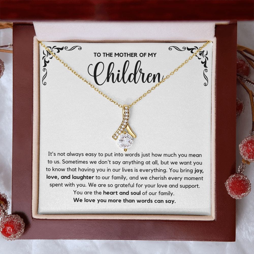 Mother of My Children Heart Necklace, Gifts for Mom Mother Wife from Husband, Necklace for Wife, Best Wife Gift
