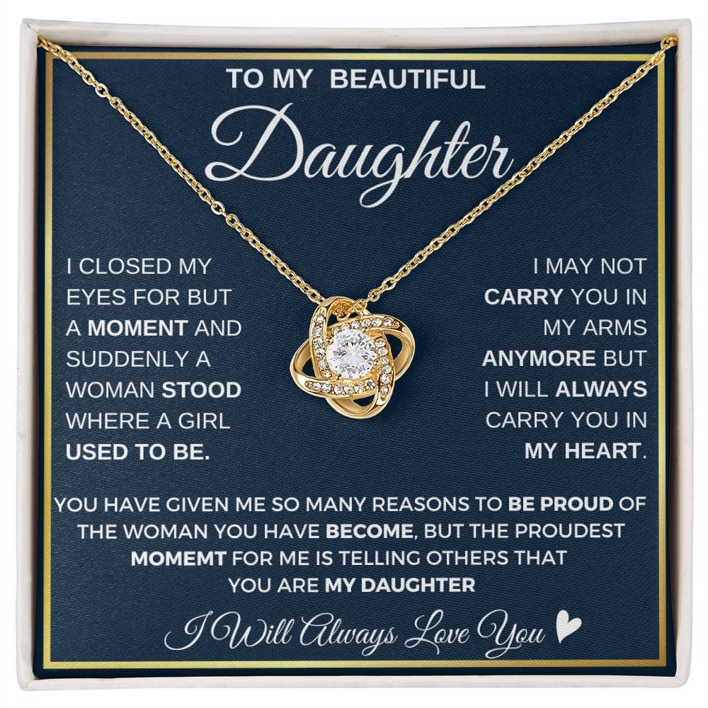 So Proud of Daughter: Love Knot Necklace