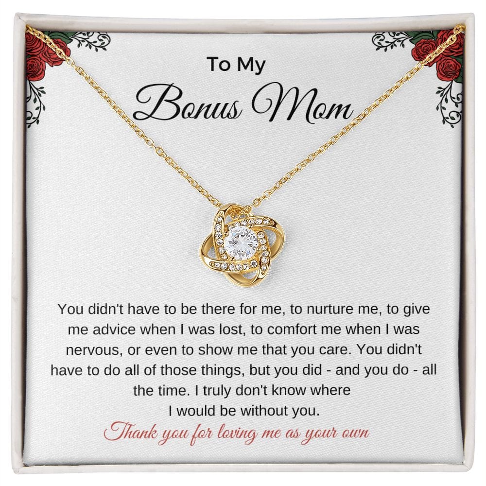 Bonus Mom- Thank you Loveknot Necklace