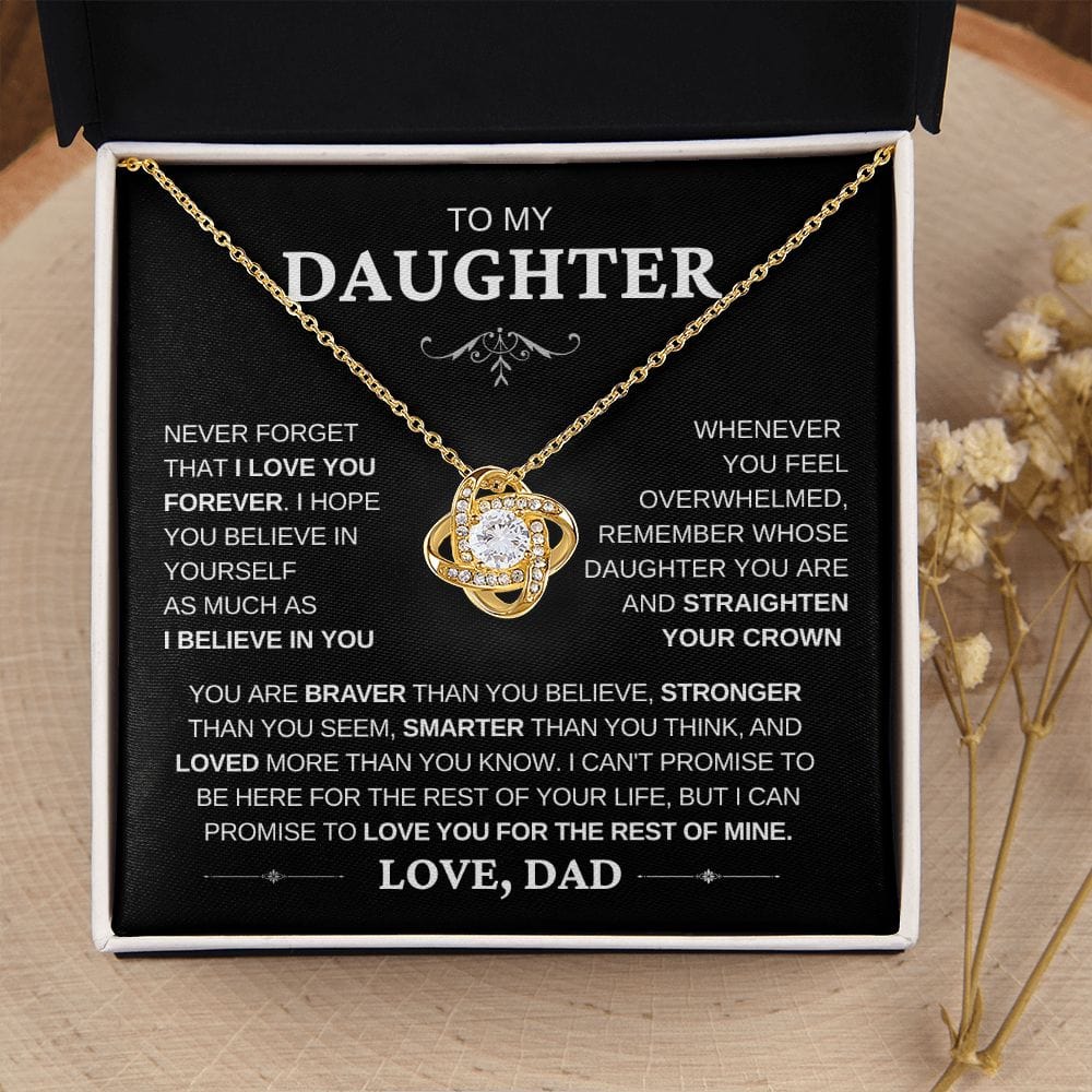 I Believe in you- Dad to Daughter Loveknot Necklace