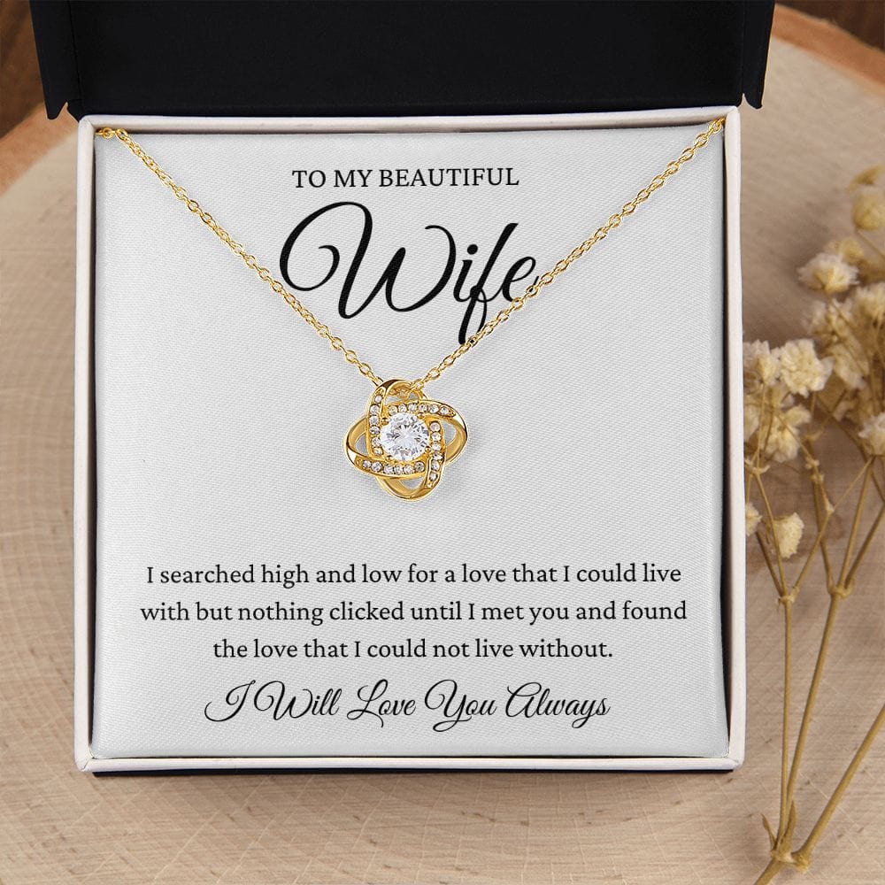 Beautiful Wife Loveknot Necklace- High and Low